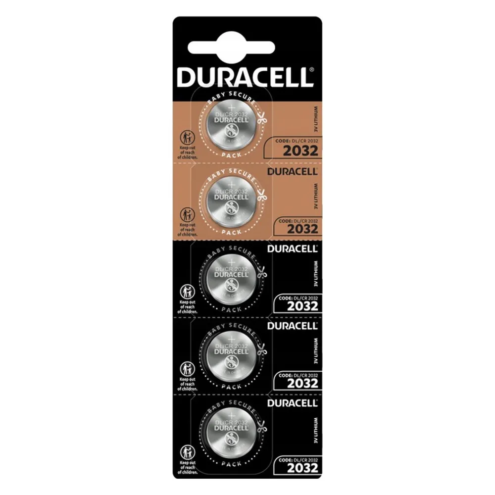 DURACELL Knopfzelle CR2032, Lithium, 3 V, 265mAh, 5 Stück