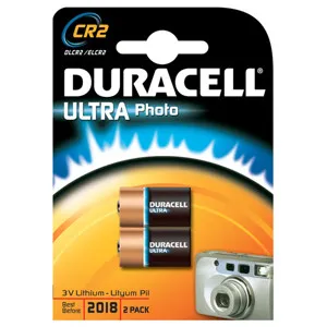 DURACELL Lithium-Batterie CR2, 3V, Ultra Photo, 2 Stück