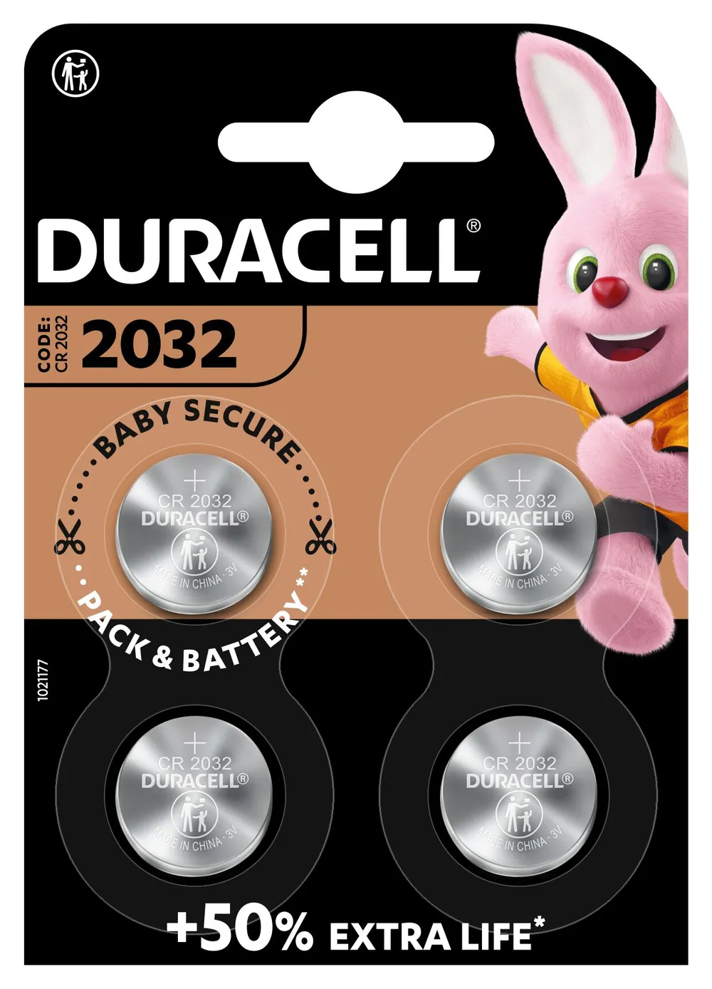 DURACELL Lithium-Knopfzelle CR2032, 3V, Electronics, 4 Stück