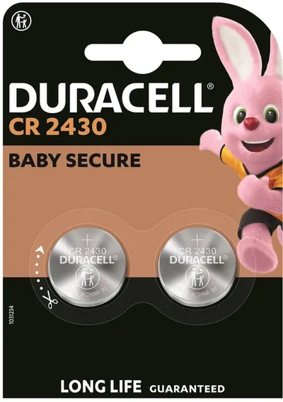 DURACELL Lithium-Knopfzelle, CR2430, 3V, Electronics, 2 Stück