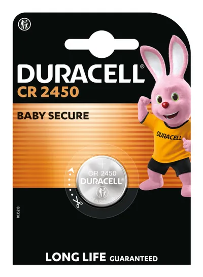 DURACELL Lithium-Knopfzelle CR2450, 3V, Electronics