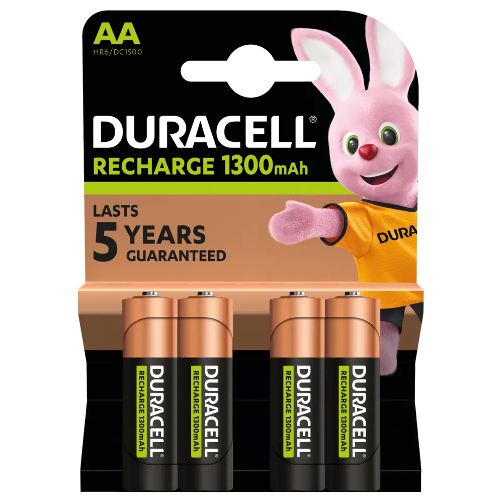 DURACELL NiMH-Mignon-Akku HR06, 1.2V/2500mAh, rechargeable, 4 Stück