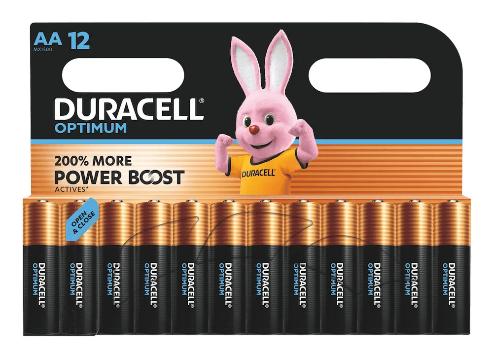 Duracell Optimum Mignon (AA)-Batterie Alkali-Mangan 1.5 V 12 St. 149451 Batterie