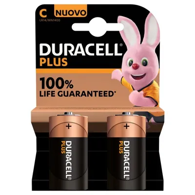 Duracell Plus Alkaline Batteriepack C LR14 2 Einheiten