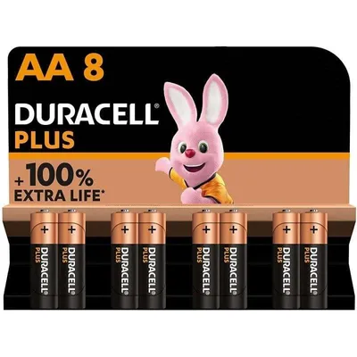 Alkaline Batterie Duracell Plus Pack 8 AA LR06 1.5V