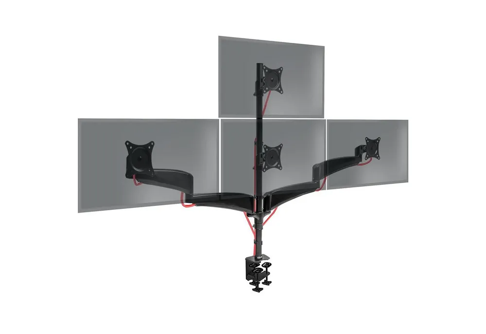 Duronic Monitorständer DM453VX1, (bis 27,00 Zoll, DM453VX1 Monitorarm, Monitor Halterung 4 Bildschirme bis 6 kg)