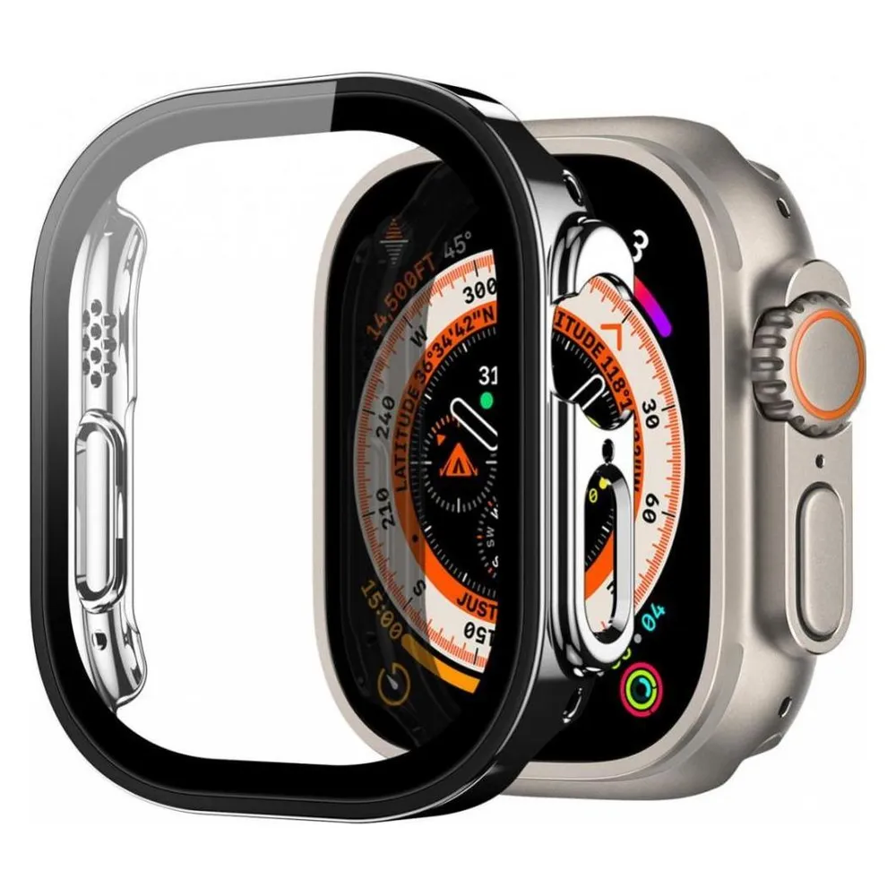 Dux Ducis Hamo case for Apple Watch Ultra 49 mm metallic smartwatch case black