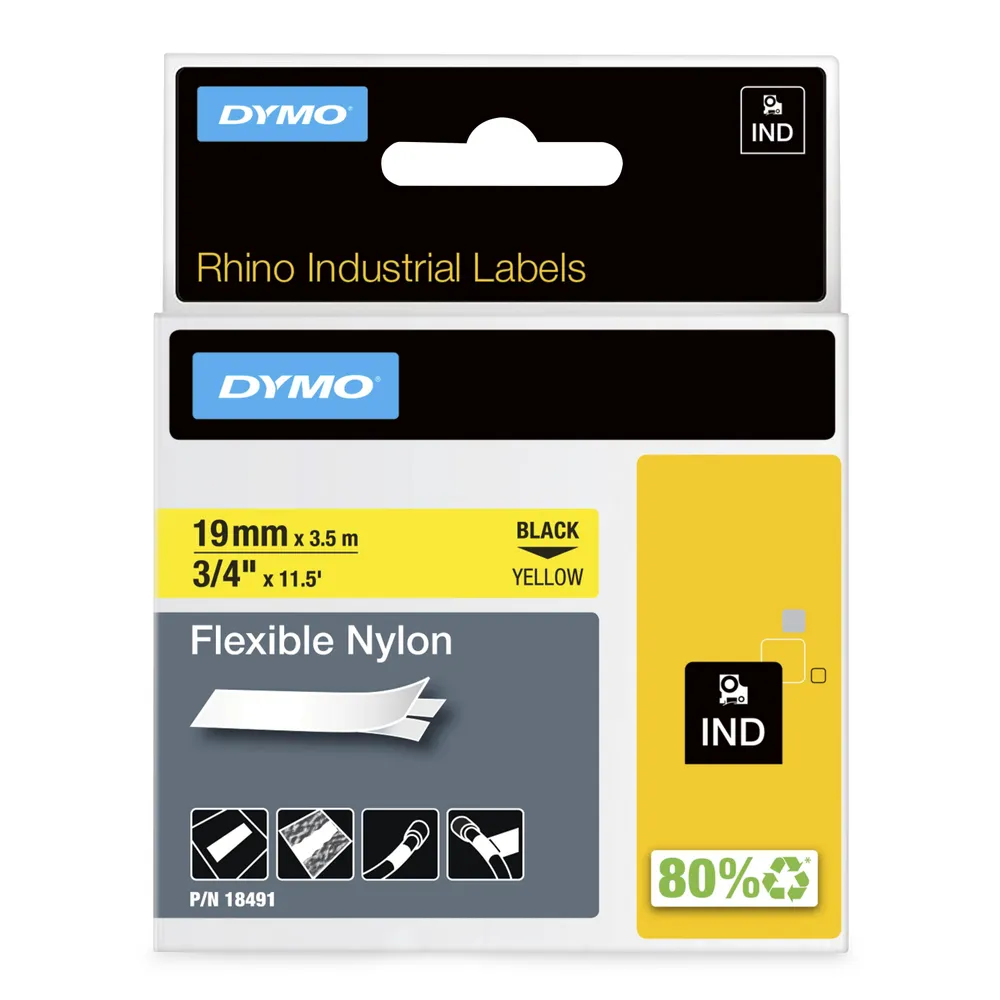 DYMO 18491 Etiketten erstellendes Band Schwarz auf gelb