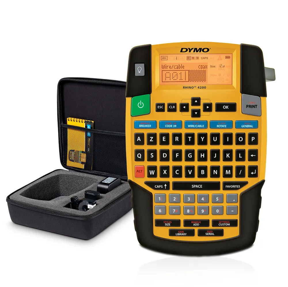 Etikettendrucker Thermotransfer DYMO Rhino 4200 AZERTY mit Schnellformatierung