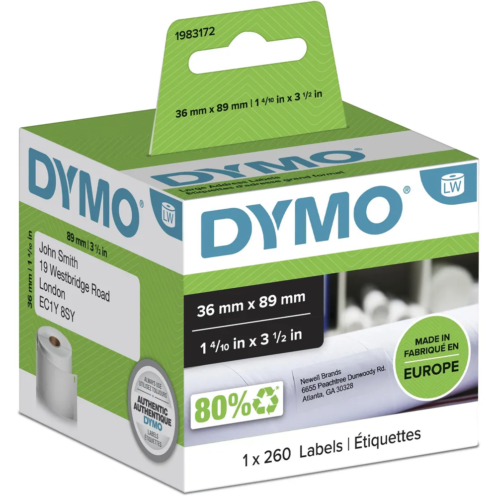 DYMO LabelWriter Adressetiketten 36 x 89 mm 260 Stück