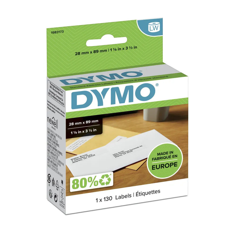 DYMO 1983173 Druckeretikett Weiß Selbstklebendes Druckeretikett