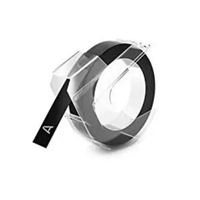 DYMO 520109 Weiß auf Schwarz ablösbares Acryl-Klebeband Rollensatz 1 Stück