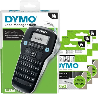 DYMO LabelManager 160P Qwertz + 3 zusätzliche Schriftbänder