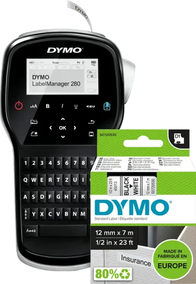 DYMO LabelManager 280 Case Kit + 1 zusätzliches Schriftband