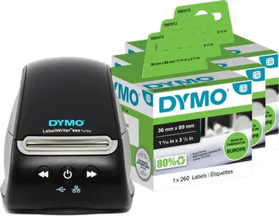DYMO LabelWriter 550 Turbo + 3x zusätzliche Etiketten