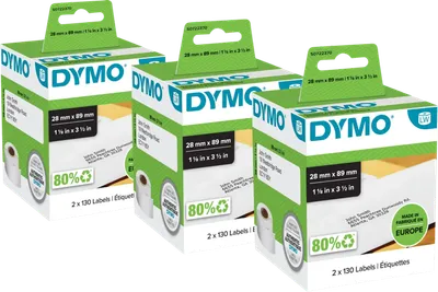 DYMO LabelWriter Adressetiketten 28 x 89 mm 260 Stück 3er-Pack