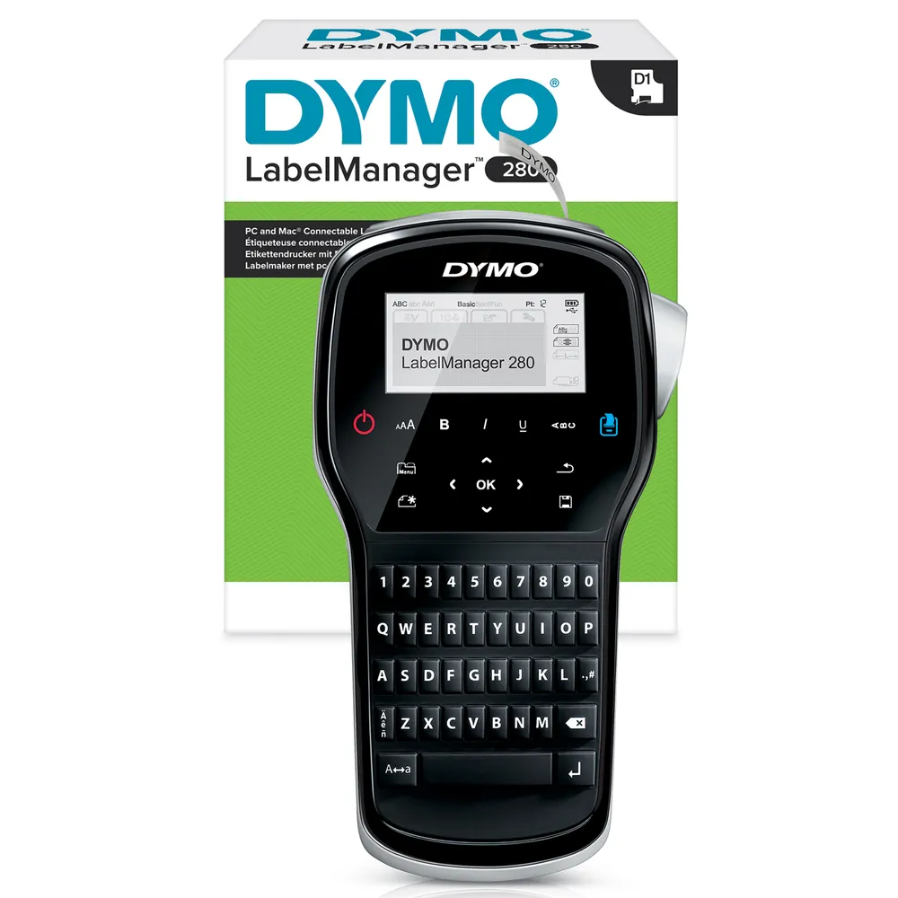 LabelManager 280 6/9/12 mm D1-Bänder Qwerty UK/HK Beschriftungsgerät