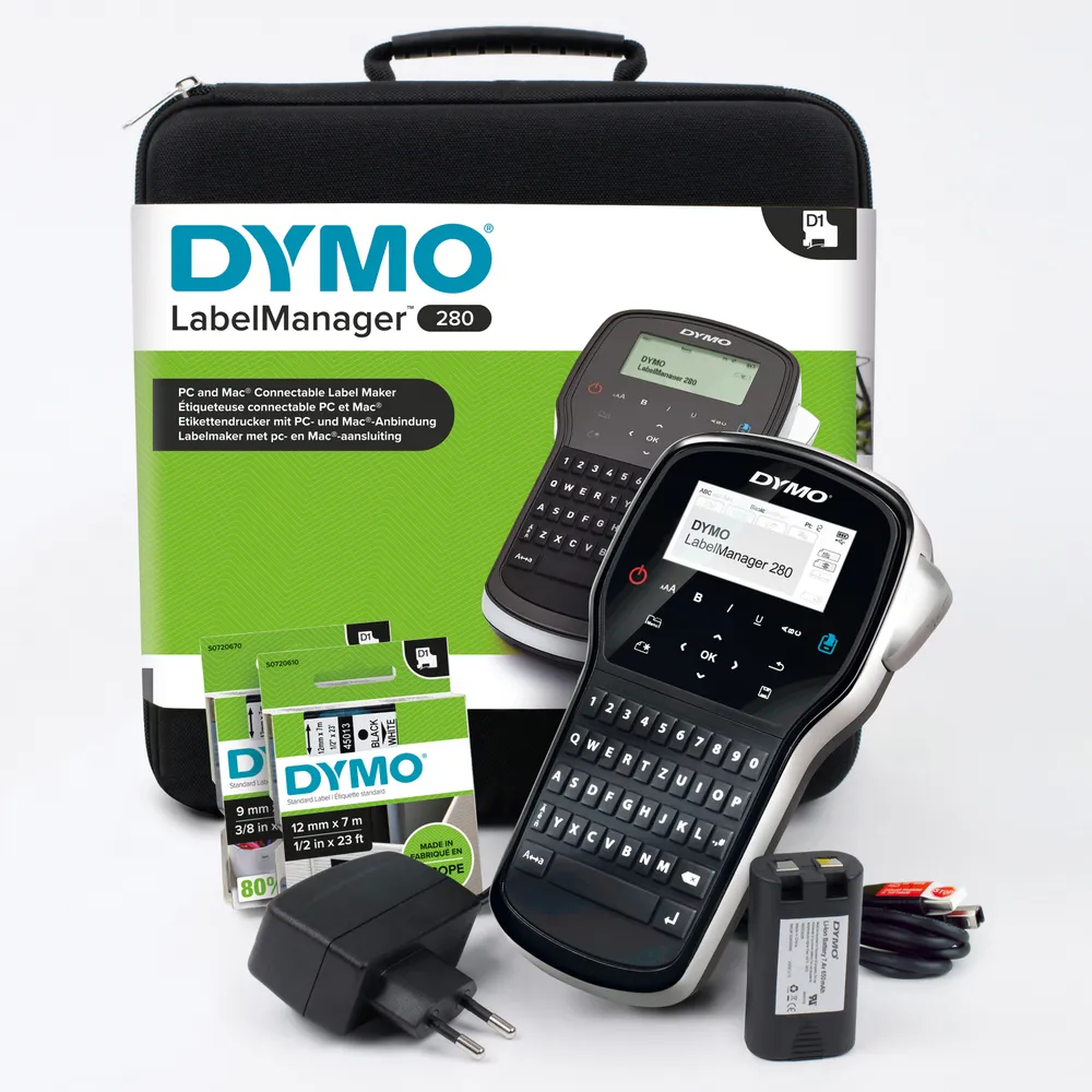 LabelManager 280 im praktischen Koffer(SoftCase)Qwerty Beschriftungsgerät