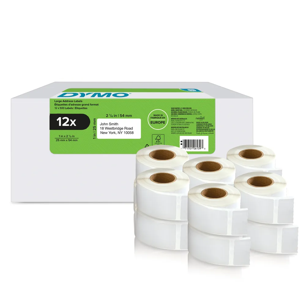 LW-Rücksendeetiketten Vorteilspack 25x54mm 12Rl 500St/R