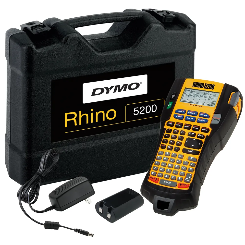 Rhino 5200 im stabilen Hartschalenkoffer Etikettendrucker