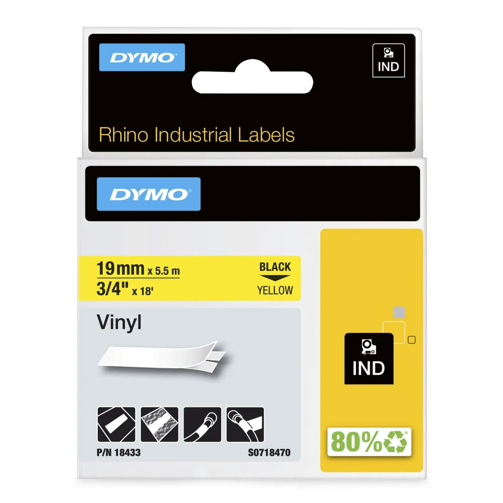 Vinyl-Etiketten Industriell Dymo Rhino 19x55 mm