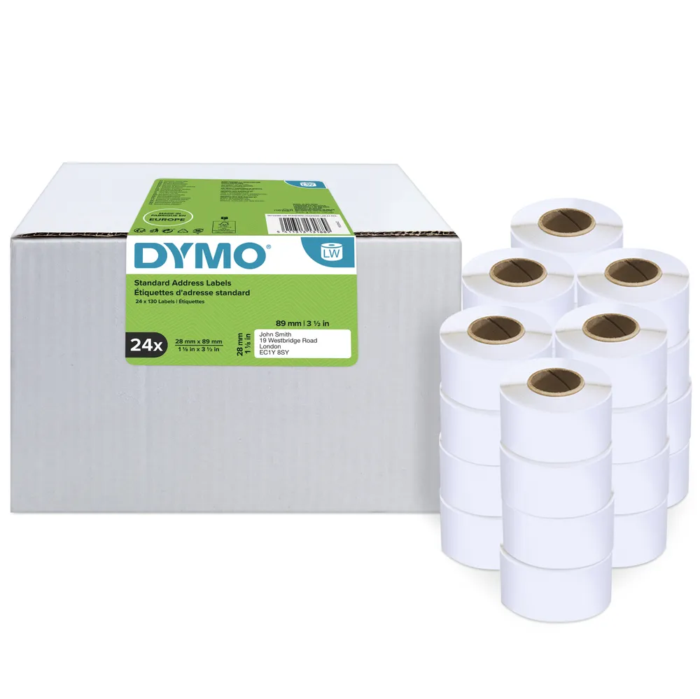 DYMO LW - Standard Address Labels - 28 x 89 mm - S0722360 Weiß Selbstklebendes Druckeretikett