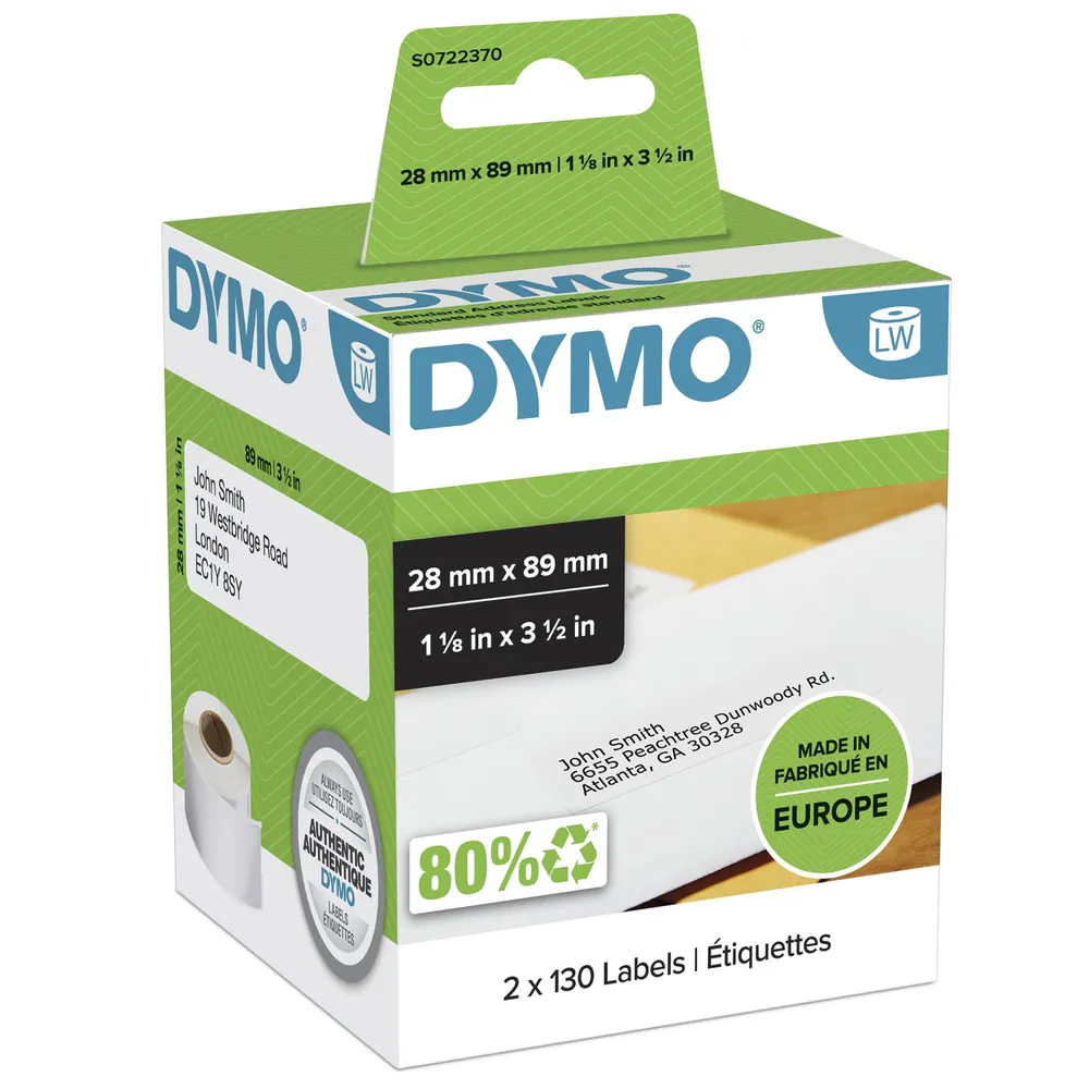 DYMO LabelWriter Adressetiketten 28 x 89 mm 260 Stück