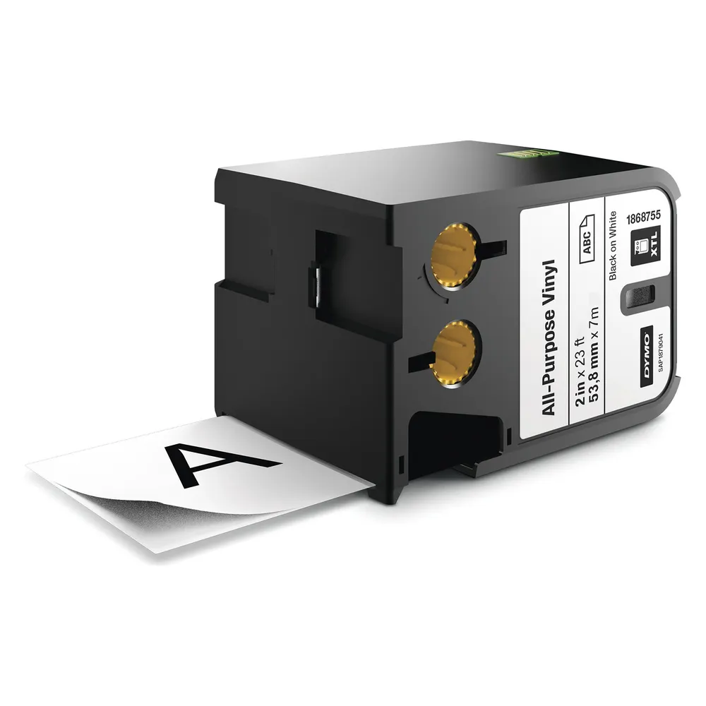 XTL Schriftband Vinyl 54mmx7.0m schwarz->weiß