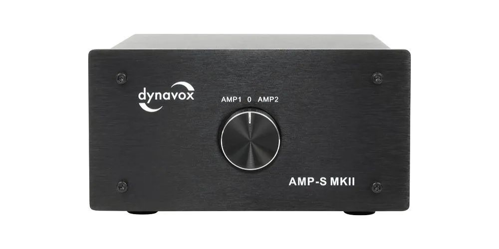 Dynavox AMP-S MKII Verstärker/Boxen-Umschalter Audioverstärker (200 W, im stabilen Metallgehäuse und 4 mm starker Aluminium-Frontplatte)