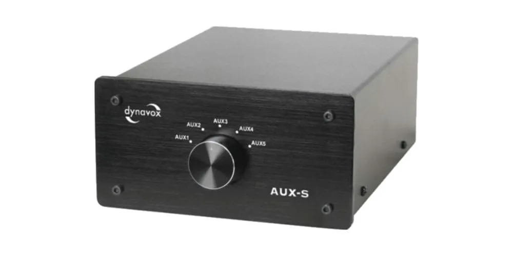 Dynavox AUX-S Eingangsumschalter Audioverstärker (AUX-Erweiterung mit 5 x Cinch für den HiFi-Verstärker)