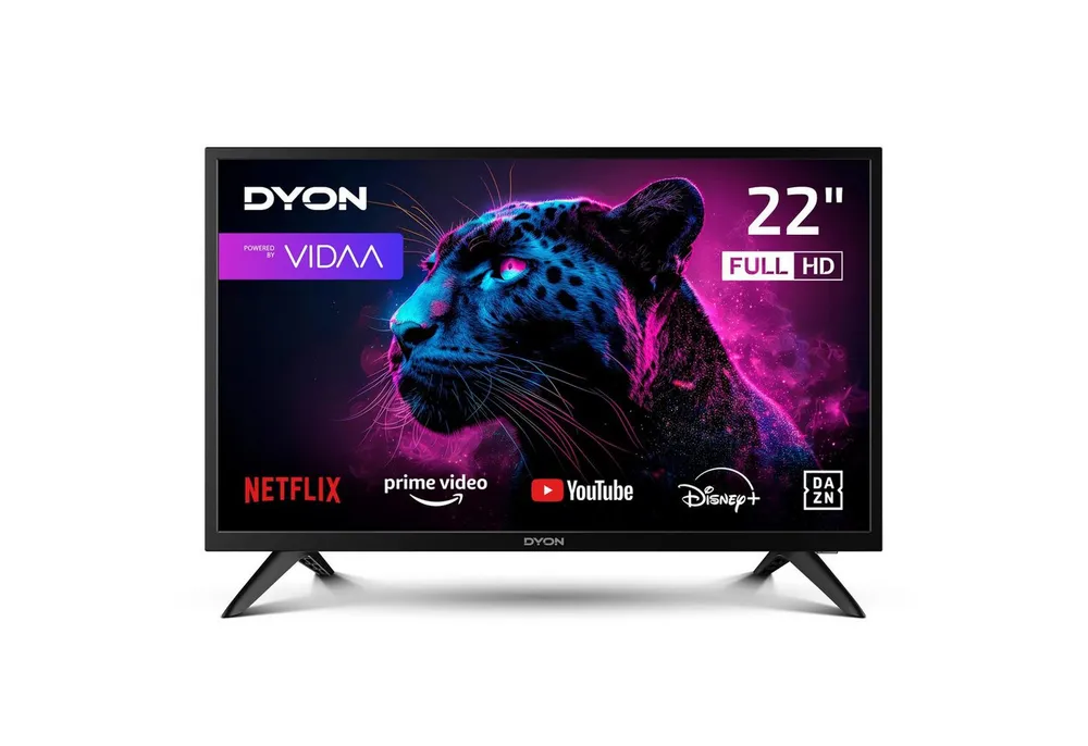 Dyon Movie Smart 22 VX LED-Fernseher (55 cm/22 Zoll, Full HD, VIDAA Smart TV, 22" Full HD Smart-TV mit Tuner, CI+, LAN/WiFi, Portal, Hotelmodus)