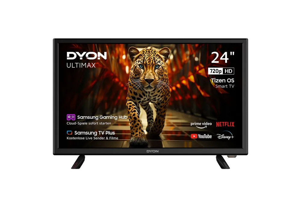 Dyon Ultimax 24H-TI-W LED-Fernseher (60 cm/24 Zoll, HD ready, Smart-TV, 24", HD, Smart-TV mit Hub, Triple Tuner, CI)