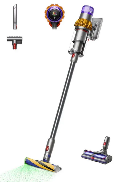 DYSON Akku-Hand-und Stielstaubsauger Dyson V15 Detect Absolute, 660 W, beutellos, Max. Saugkraft: Entfernt selbst tiefsitzenden Schmutz auf allen Böden.