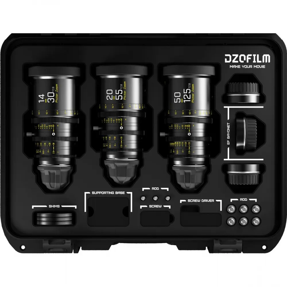 DZOFILM Pictor Zoom 3-Lens Kit (14-30/20-55/50-125 T2.8) schwarz