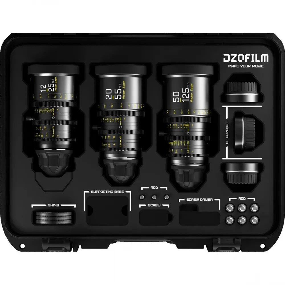 DZOFILM Pictor Zoom 3-Lens Kit (12-25/20-55/50-125 T2.8) schwarz