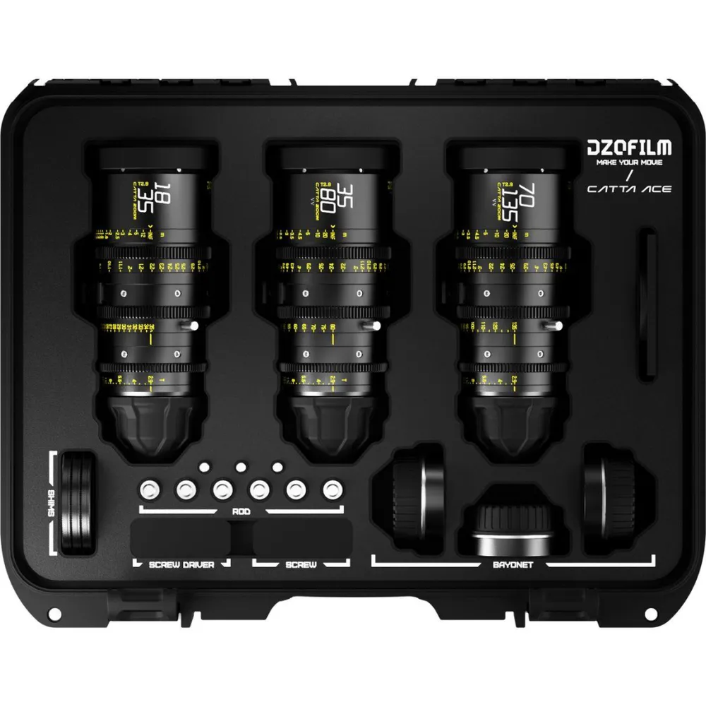 DZOFILM Catta Ace Zoom 3-Lens Kit (18-35/35-80/70-135 T2.9) schwarz
