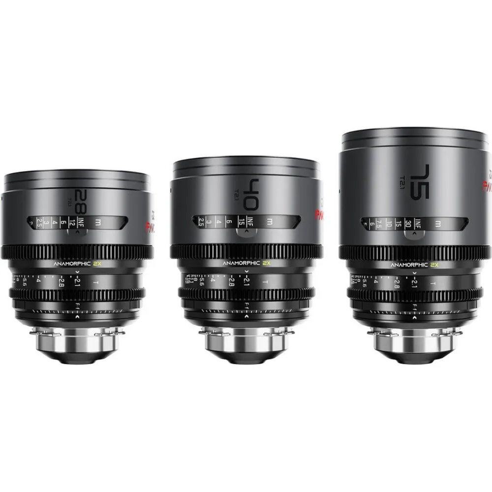 DZOFILM Pavo 2x Anamorphic 3-Lens Kit (28/40/75mm) Neutral Coating