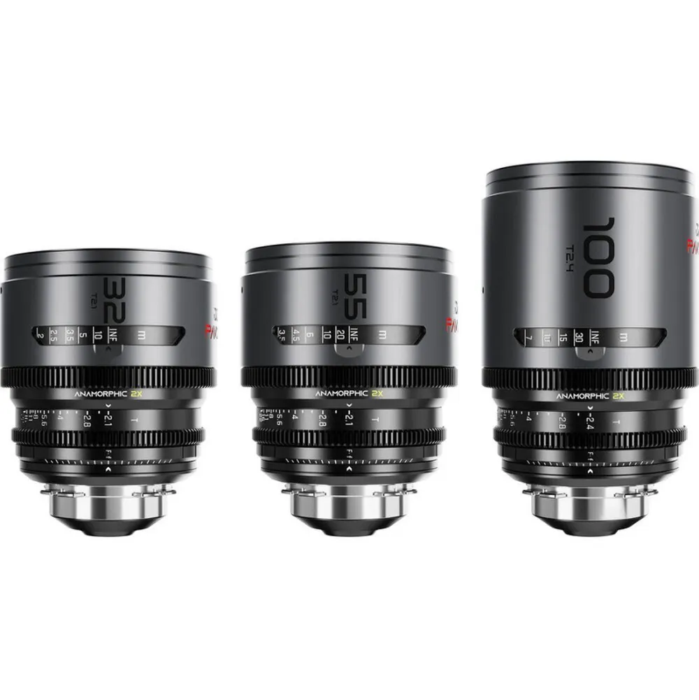 DZOFILM Pavo 2x Anamorphic 3-Lens Kit (32/55/100mm) Neutral Coating