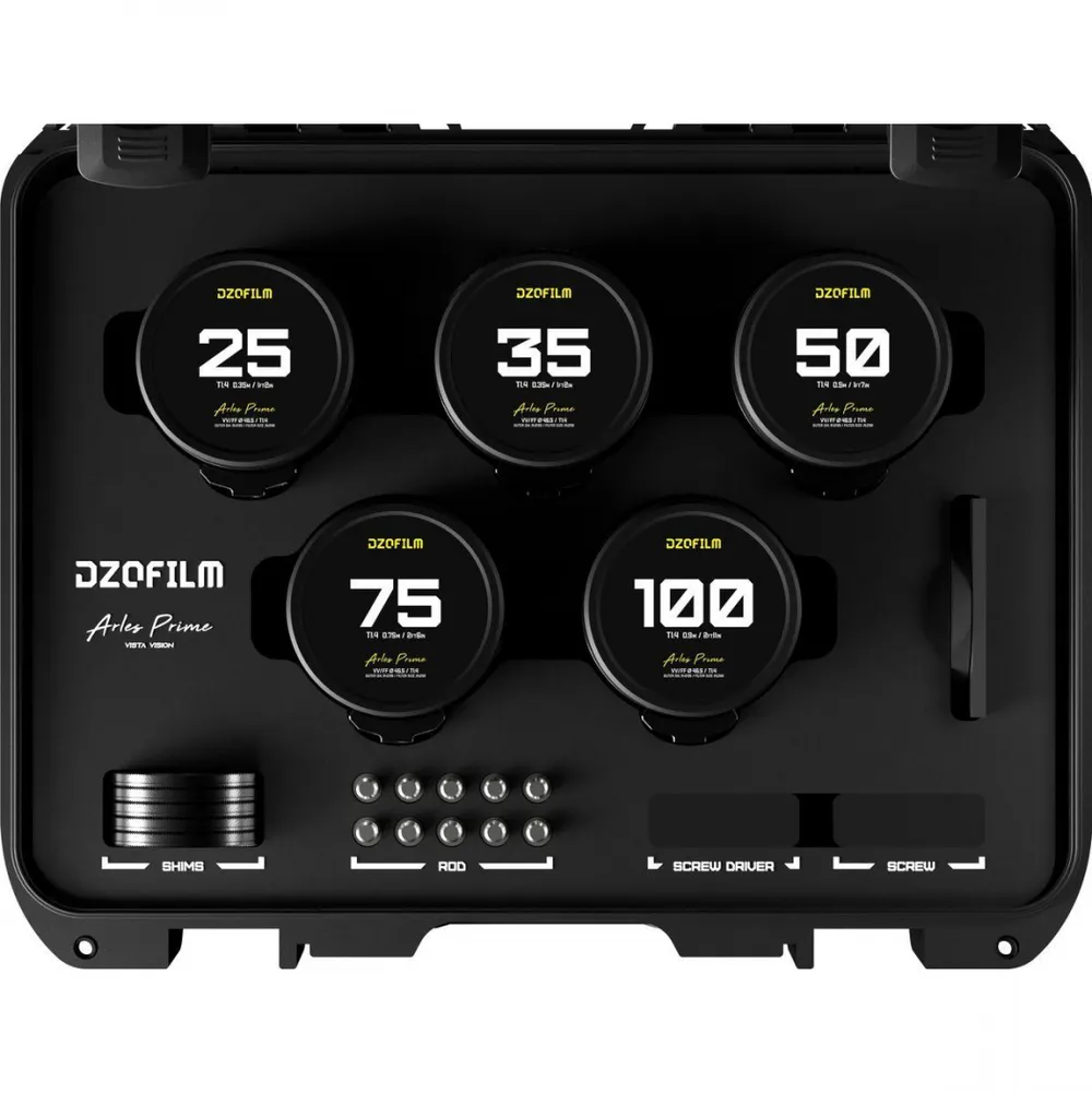 DZOFILM Arles 5-Lens Kit 25/35/50/75/100mm T1.4 Prime Lens für PL