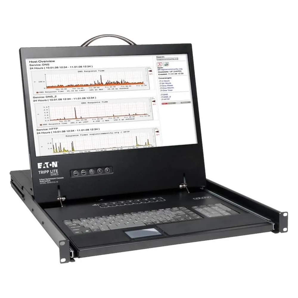 KVM-Konsole Rack 1U EATON B040-008-19 mit 19" LCD-Bildschirm und 8 Ports