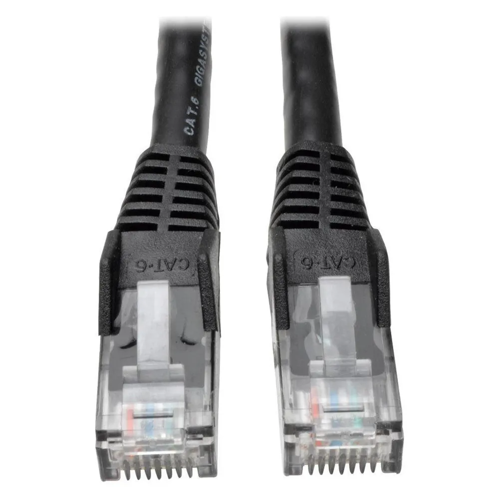 Eaton Cat6 Gigabit Snagless Molded UTP Ethernet Cable RJ45 M/M Black 1,52m