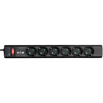 Steckdosenleiste Eaton PS6F 6 Steckplätze mit Überspannungsschutz Schalter LED-Anzeige 2500W