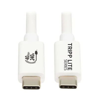 Kabel USB4 Tripp Lite U521-1P0M-WH 1 m USB-C nach USB-C 40 Gbit/s Weiß