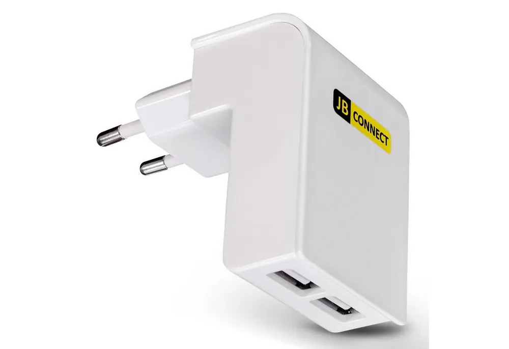 EAXUS 2-Port USB-Ladegerät (2100 mA, 10,5 W, 1-tlg., Universal, Winkelstecker)