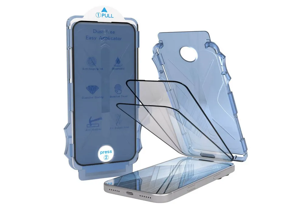 EAZY CASE Displayschutzfolie 2x Displayschutz für iPhone 17 Modelle für Apple iPhone 17 Pro Max, 2er Set, Display Schutzglas iPhone 17 Pro Max, 2er Set Displayfolie Klar 0,7mm
