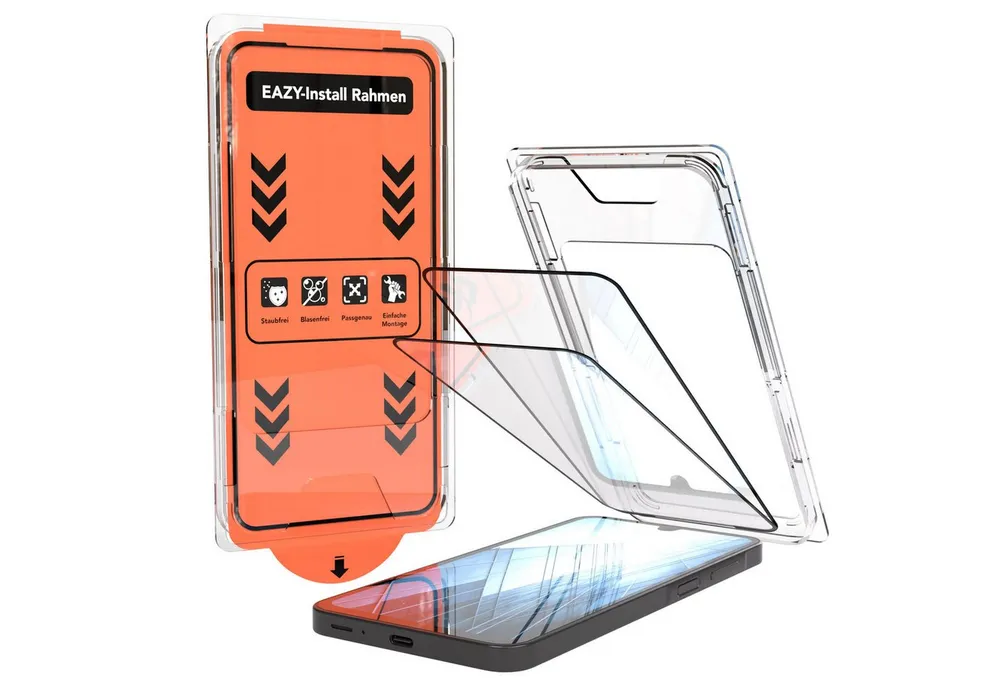 EAZY CASE Displayschutzfolie Displayschutz mit 9H Glas für Samsung Modelle für Samsung Galaxy A26, 2er Set, Samsung Galaxy A26, 2er Set Displayfolie Klar, Hartglas 0,7mm