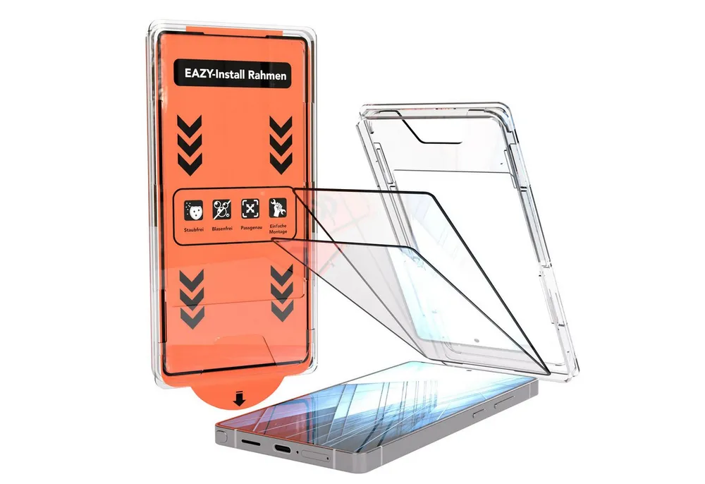 EAZY CASE Displayschutzfolie Displayschutz mit 9H Glas für Samsung Modelle für Samsung Galaxy S25 Ultra, 2er Set, Samsung Galaxy S25 Ultra, 2er Set Displayfolie Klar, Hartglas 0,7mm