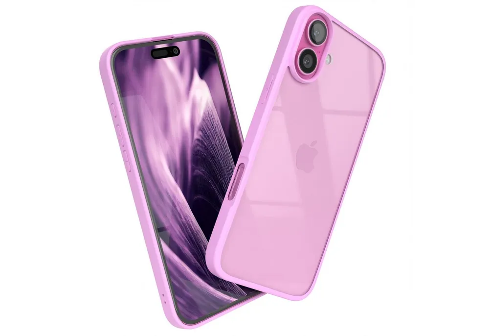EAZY CASE Handyhülle Bumper Case für Apple iPhone 16 Plus 6,7 Zoll, Handyhülle Dünn mit Kameraschutz Hybrid Handyhülle stoßfest Helllila