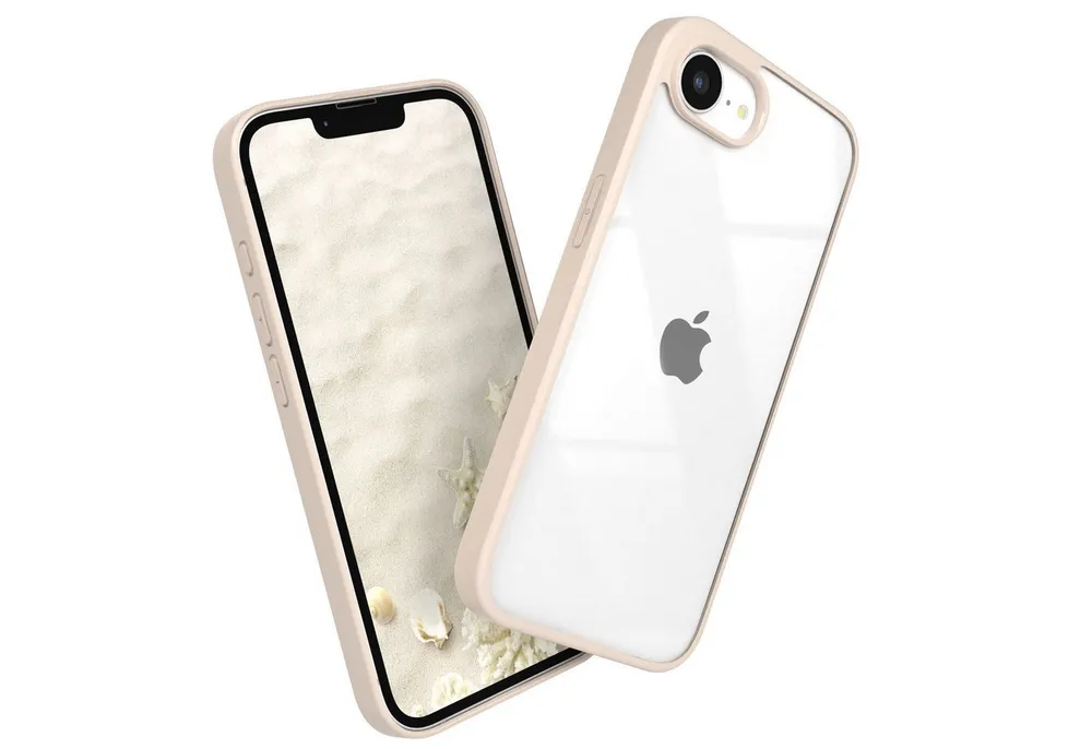 EAZY CASE Handyhülle Bumper Case für Apple iPhone 16e 6,1 Zoll, Handyhülle Dünn mit Kameraschutz Hybrid Handyhülle Slimcover Beige