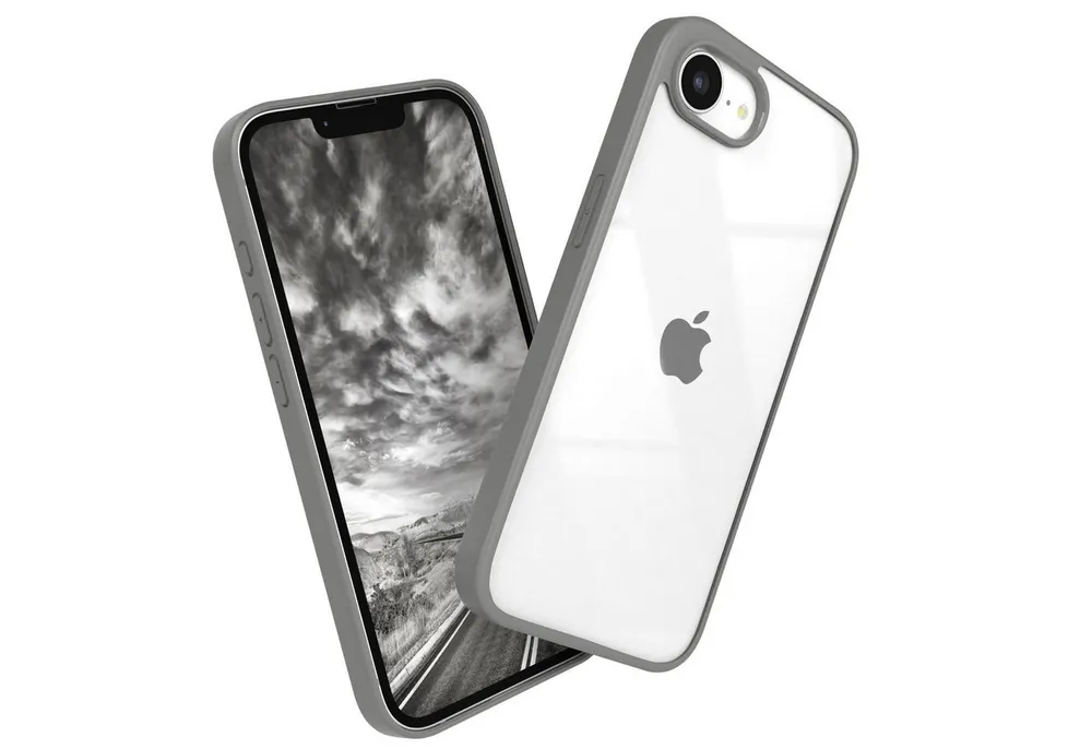 EAZY CASE Handyhülle Bumper Case für Apple iPhone 17e 6,1 Zoll, Handyhülle Slimcover mit Kamreraschutz stoßfest Back Cover Grau